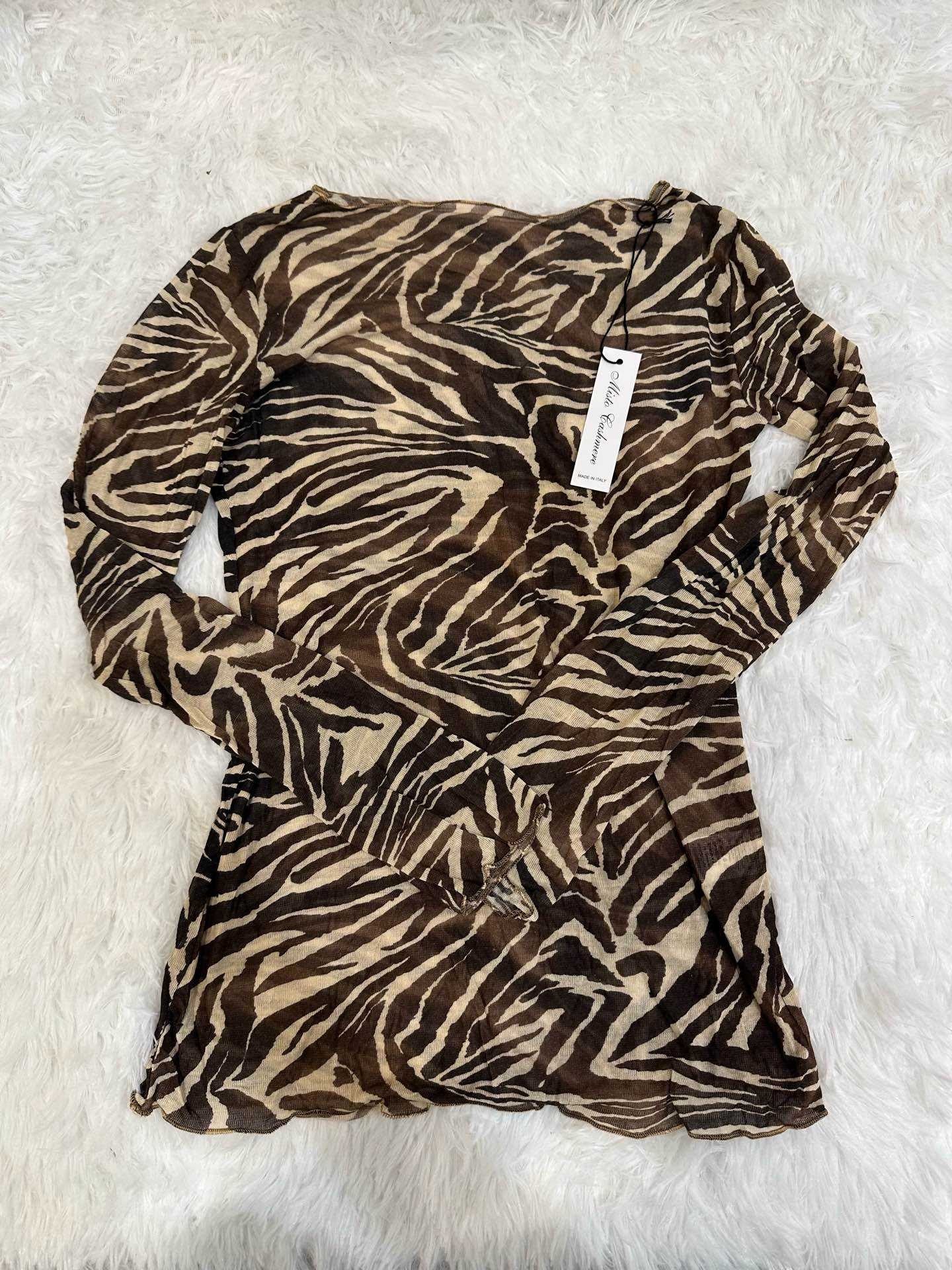 MAGLIA VELATA ANIMALIER