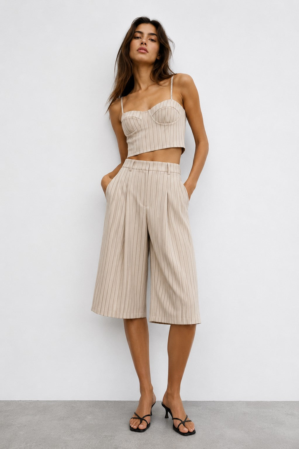 COORDINATO GESSATO TOP E BERMUDA