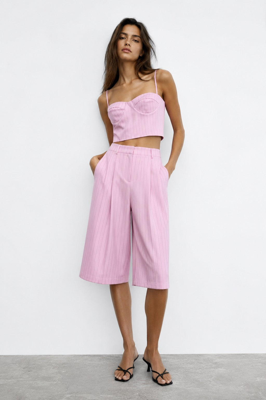 COORDINATO GESSATO TOP E BERMUDA