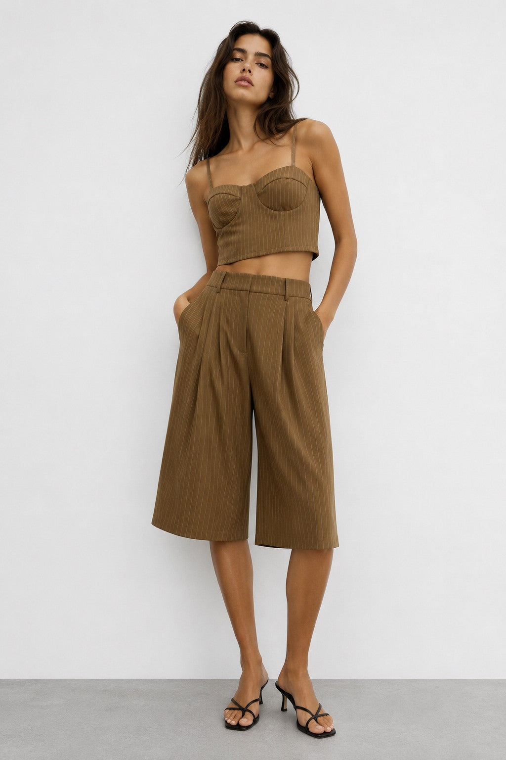 COORDINATO GESSATO TOP E BERMUDA