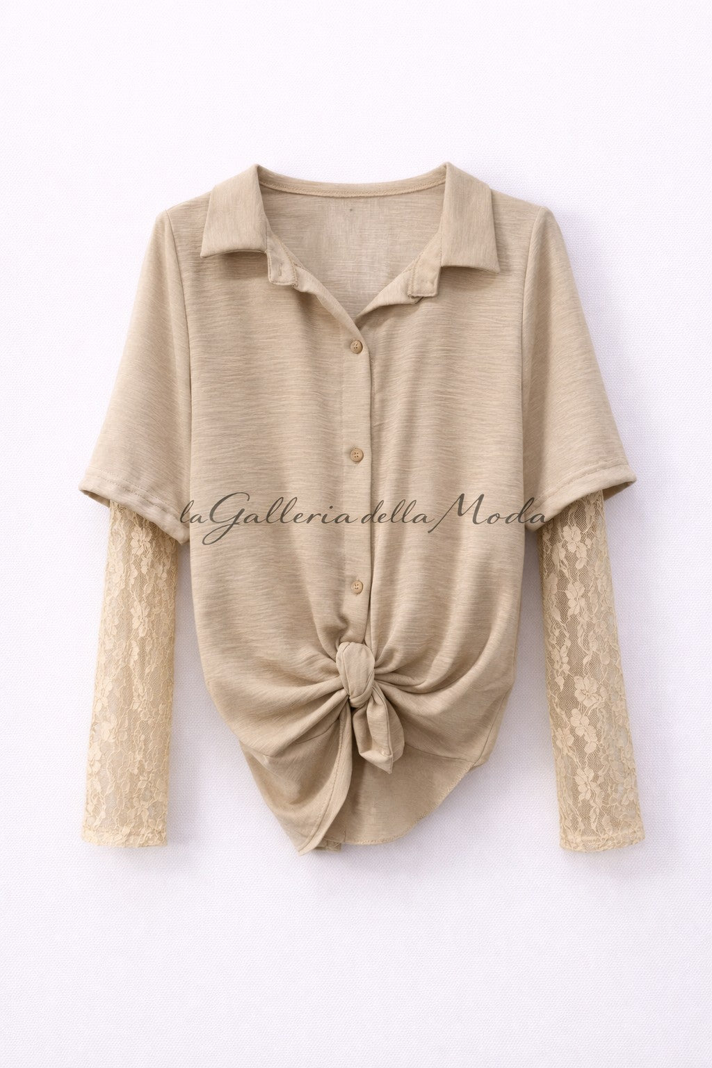 CAMICIA NODO E PIZZO