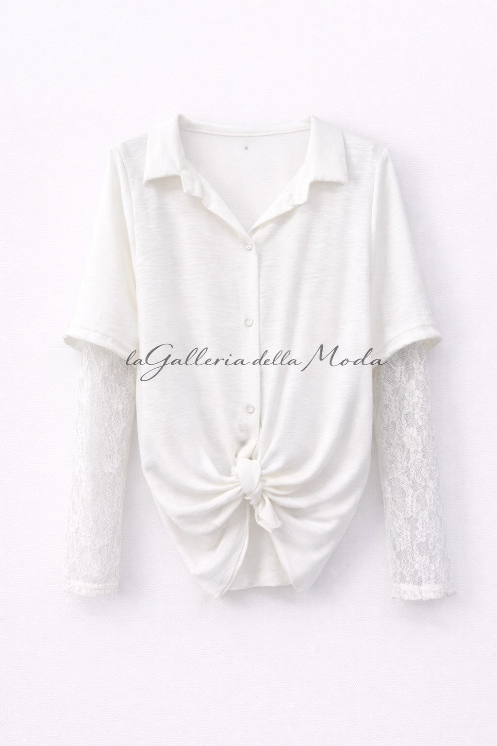 CAMICIA NODO E PIZZO