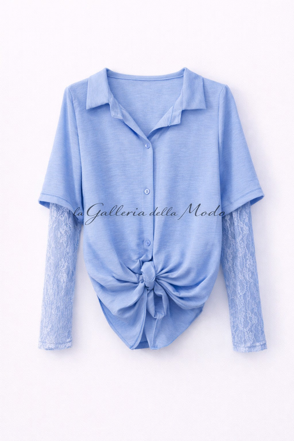 CAMICIA NODO E PIZZO