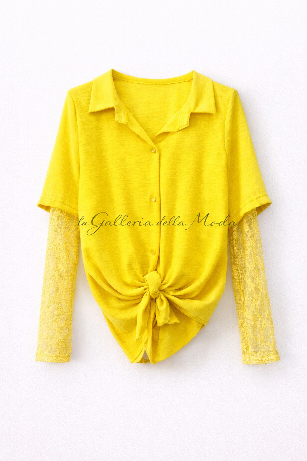 CAMICIA NODO E PIZZO