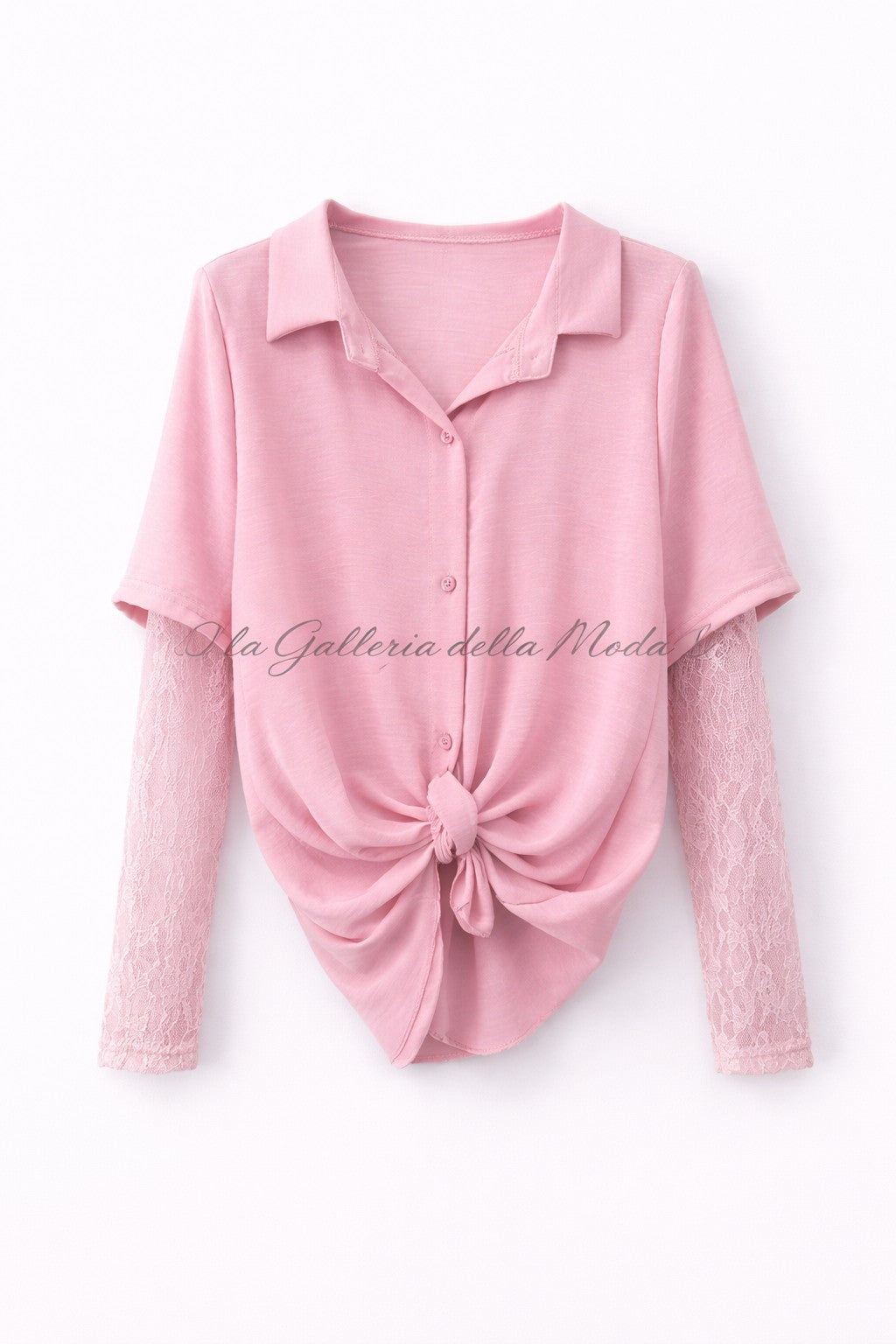 CAMICIA NODO E PIZZO