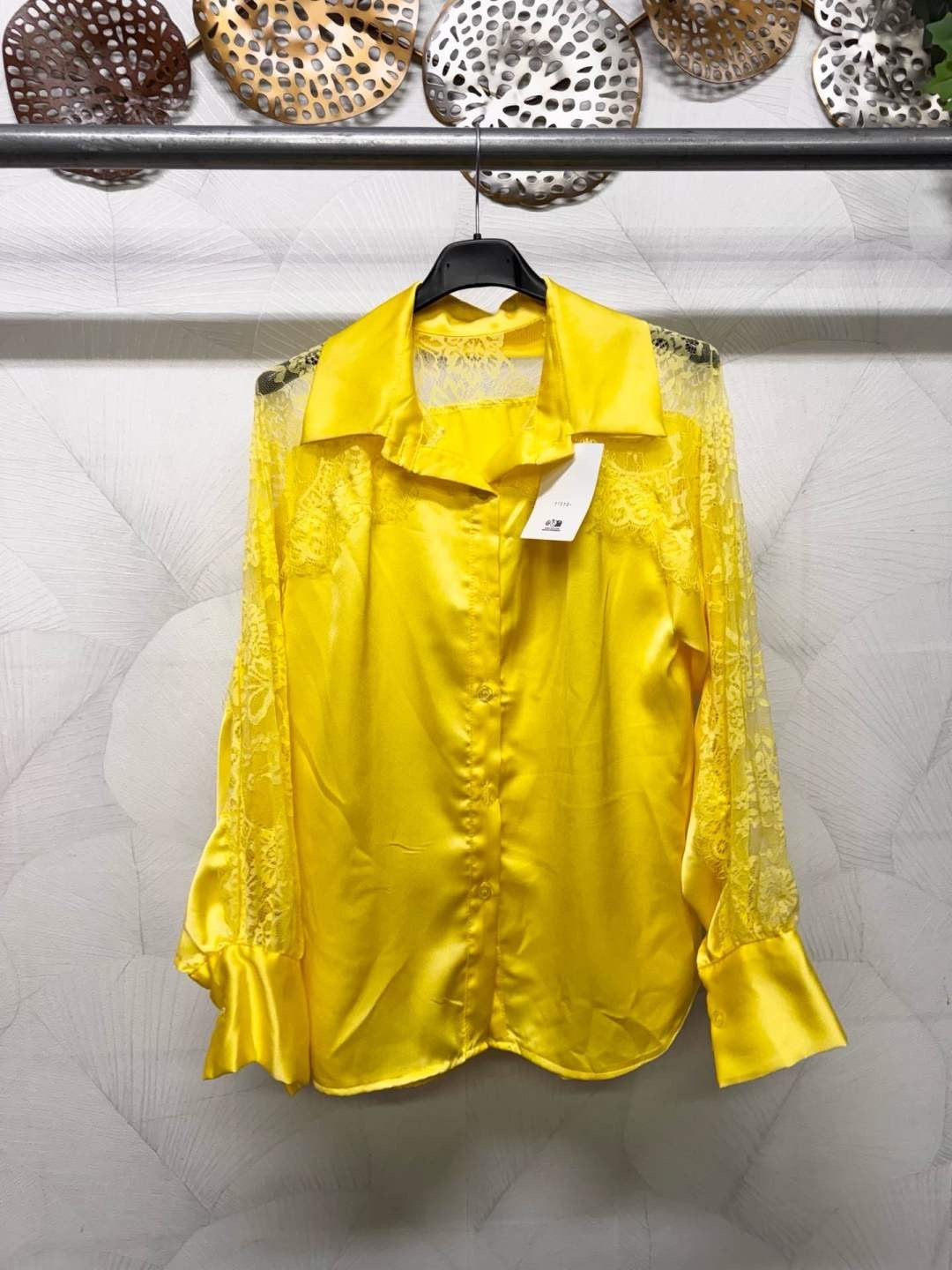 CAMICIA IN RASO CON PIZZO