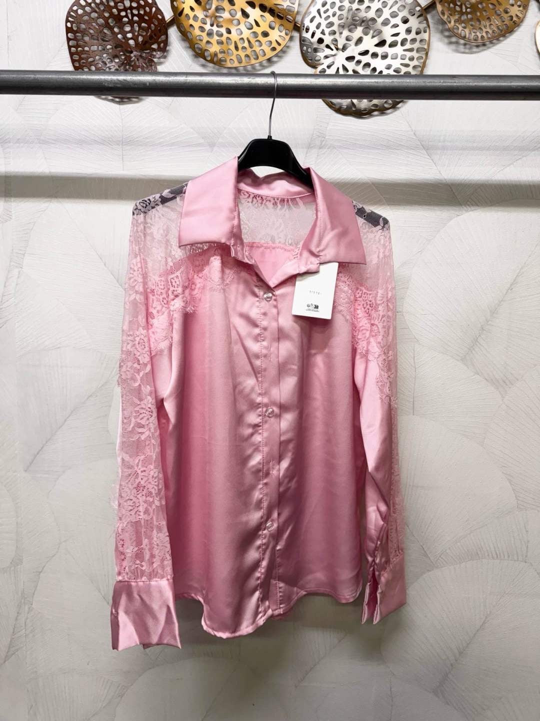 CAMICIA IN RASO CON PIZZO