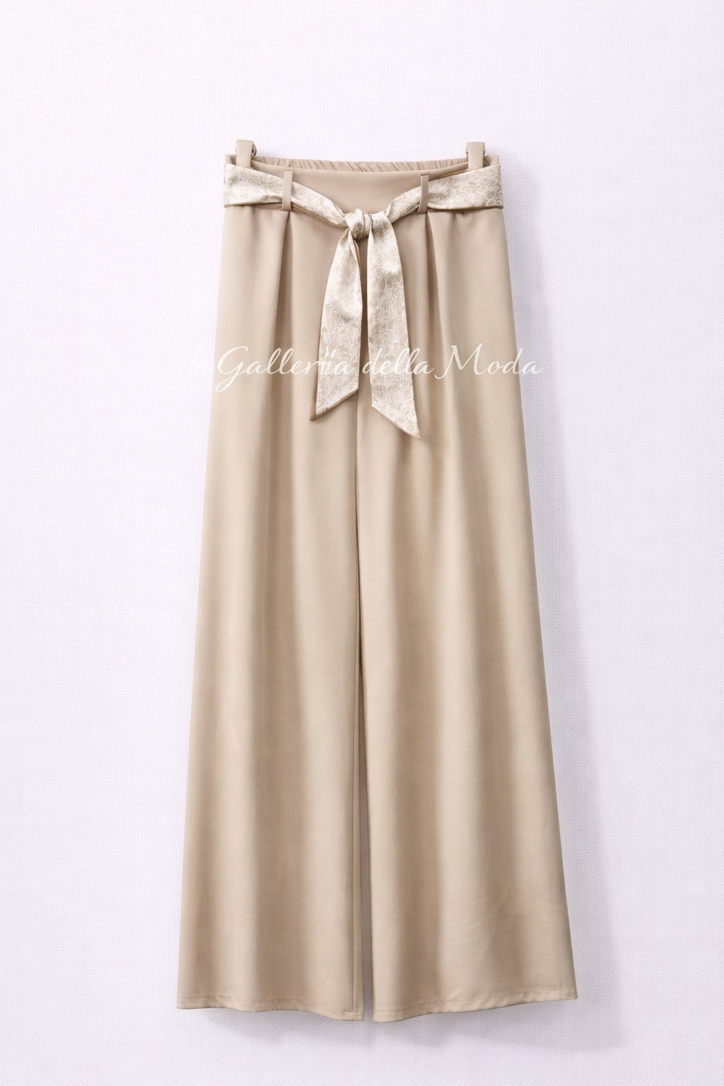 PANTALONI CON CINTA IN RASO