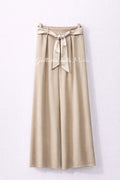 PANTALONI CON CINTA IN RASO