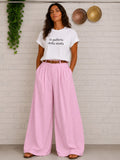 PANTALONI PALAZZO CON CINTURA