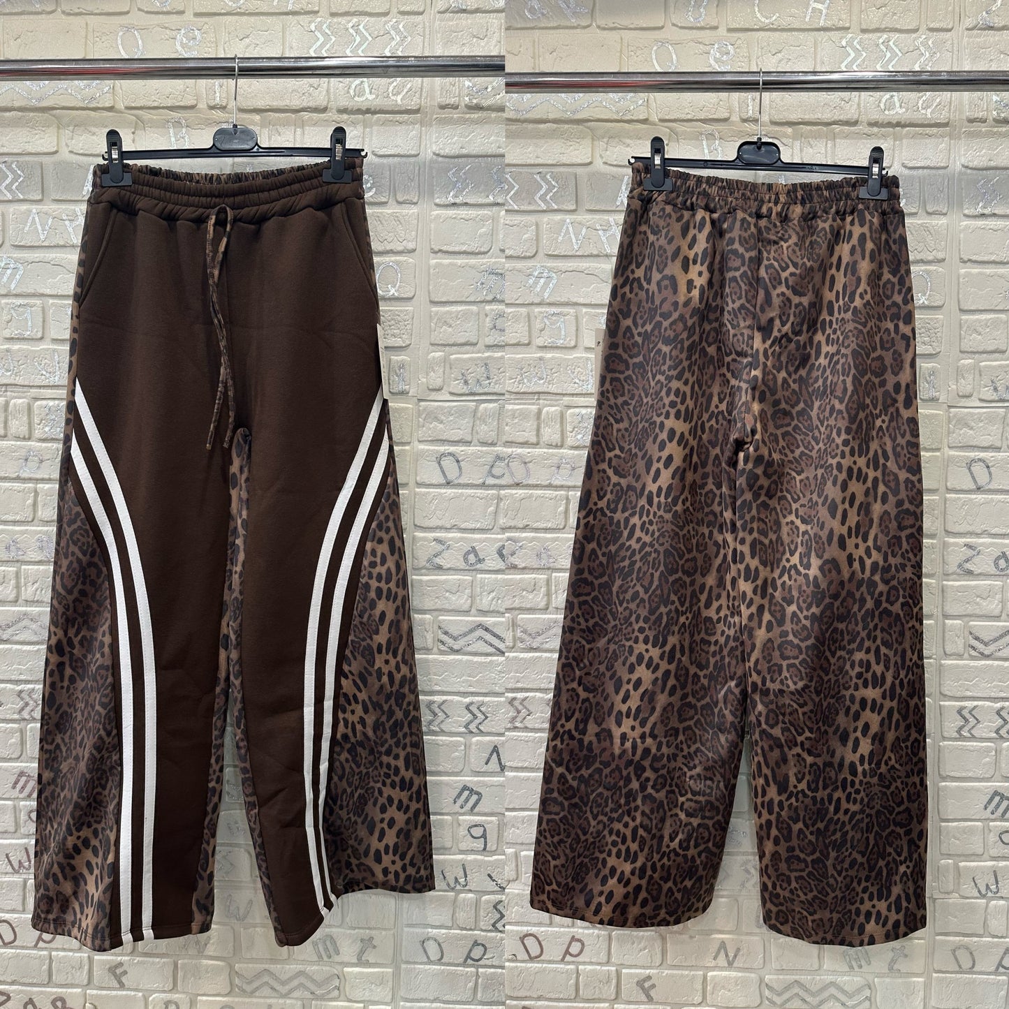 PANTALONI SPORTIVI LEOPARDATI